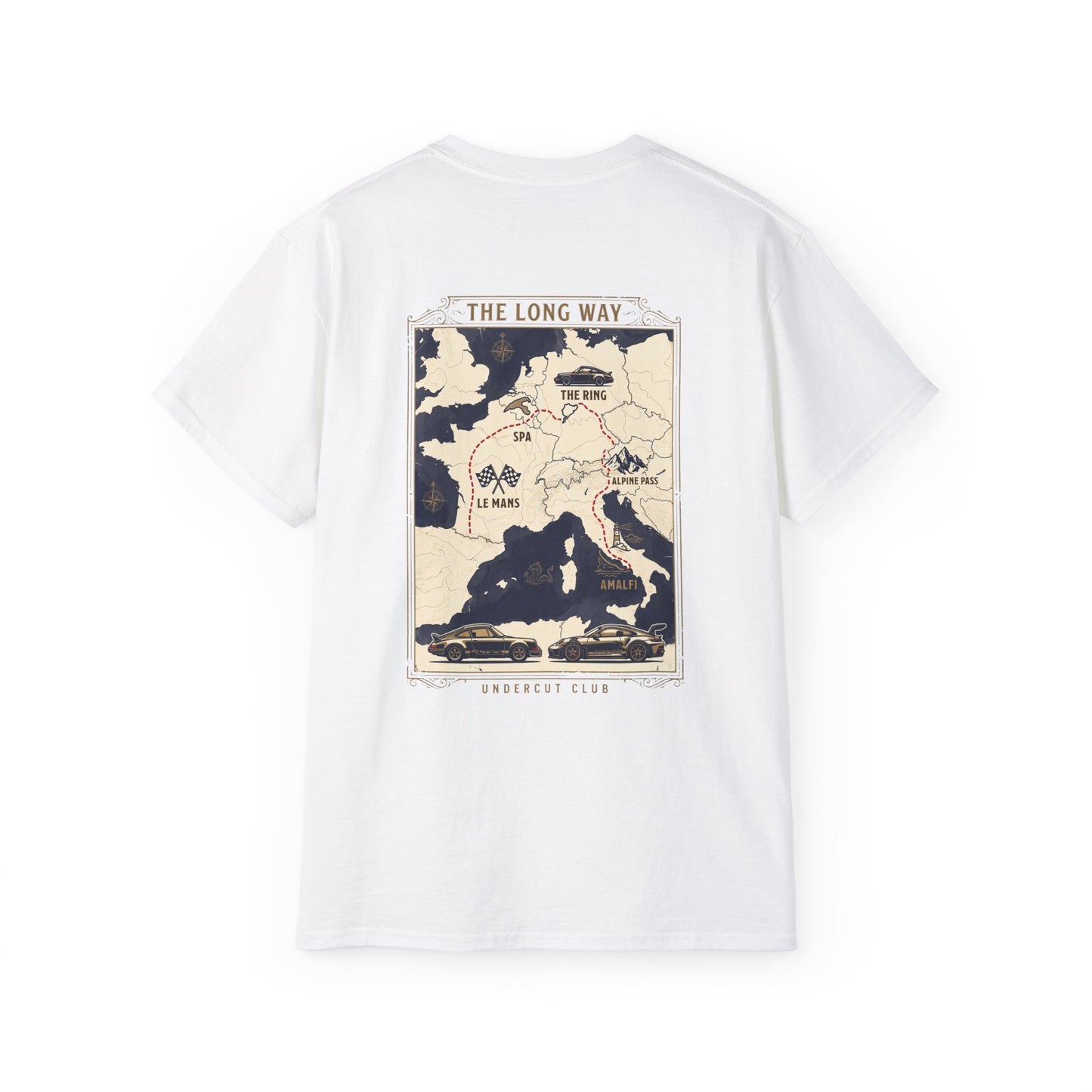 Camiseta Porsche 911 "The Long Way" Atlas — Edición Grand Tour - Vol. 08