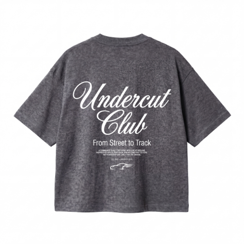 Camiseta brezo gris oscuro Undercut Club Esencial