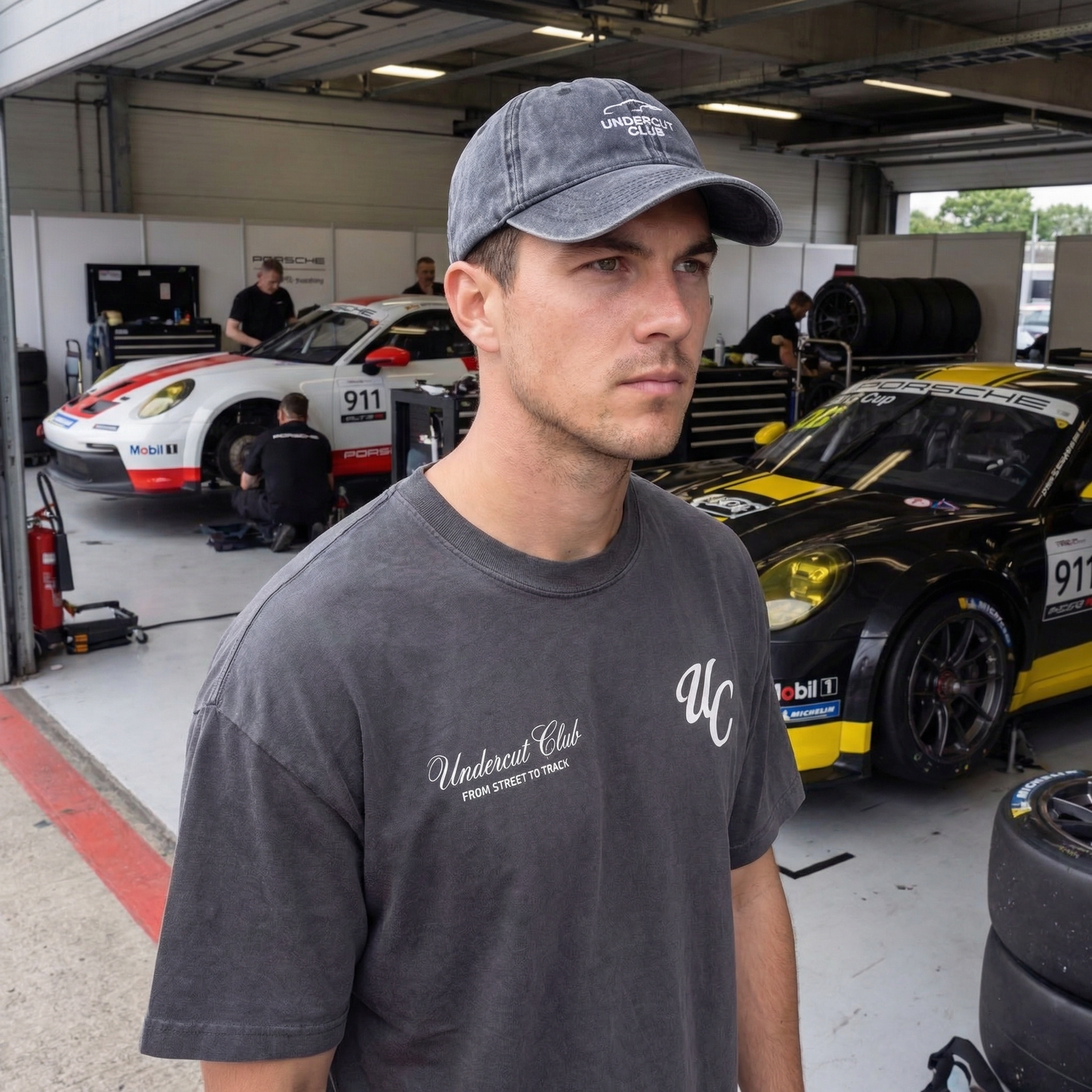 Gorra Gris Carbón Vintage Pit Lane UC