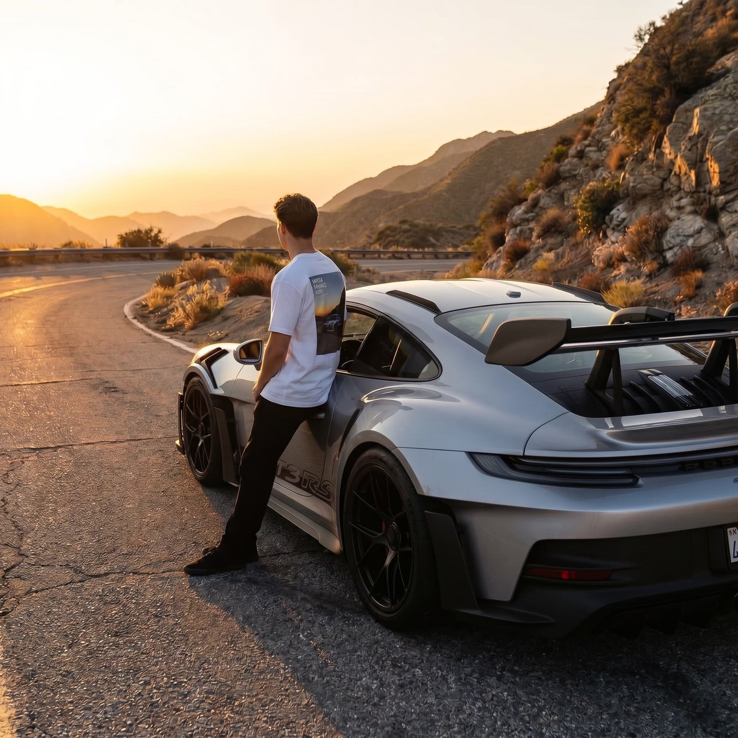 Porsche Atardecer Camiseta