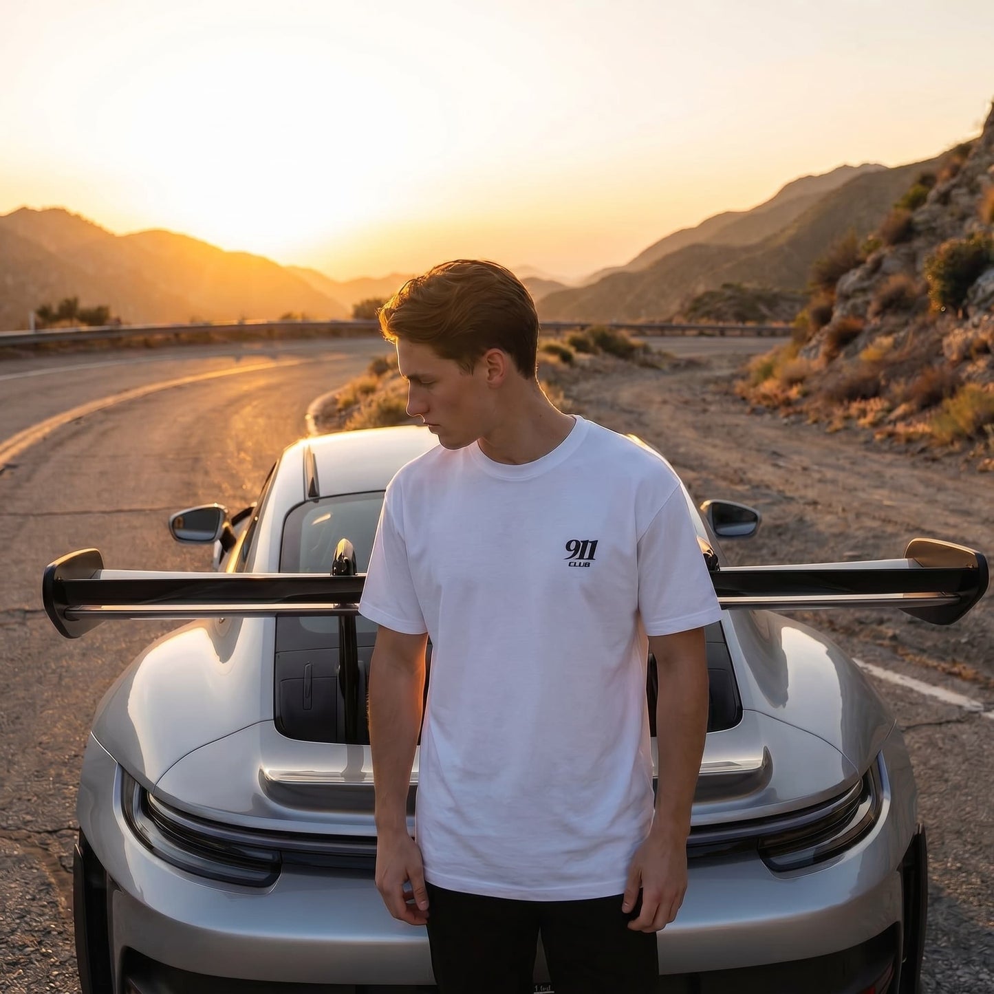 Porsche Atardecer Camiseta
