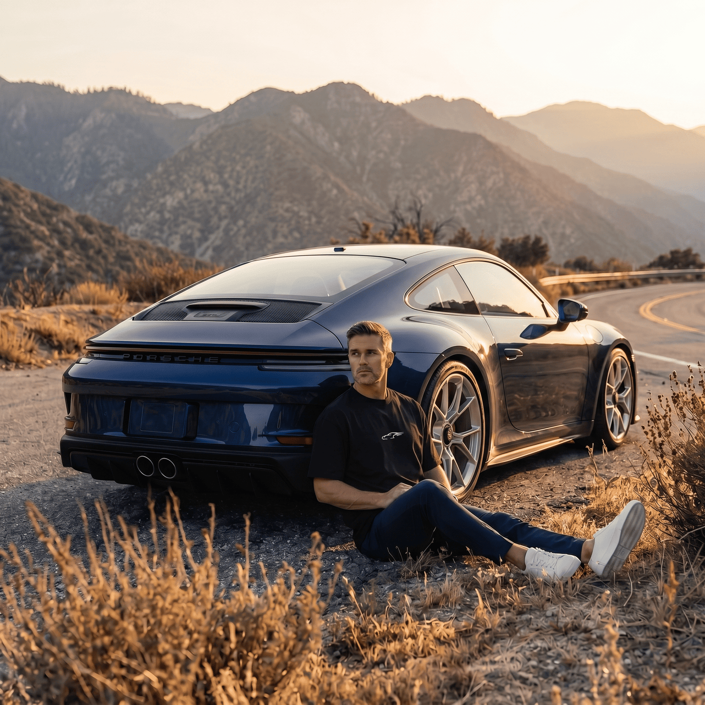 Camiseta Porsche 911 "Atardecer en Amalfi" — The Long Way Vol. 02