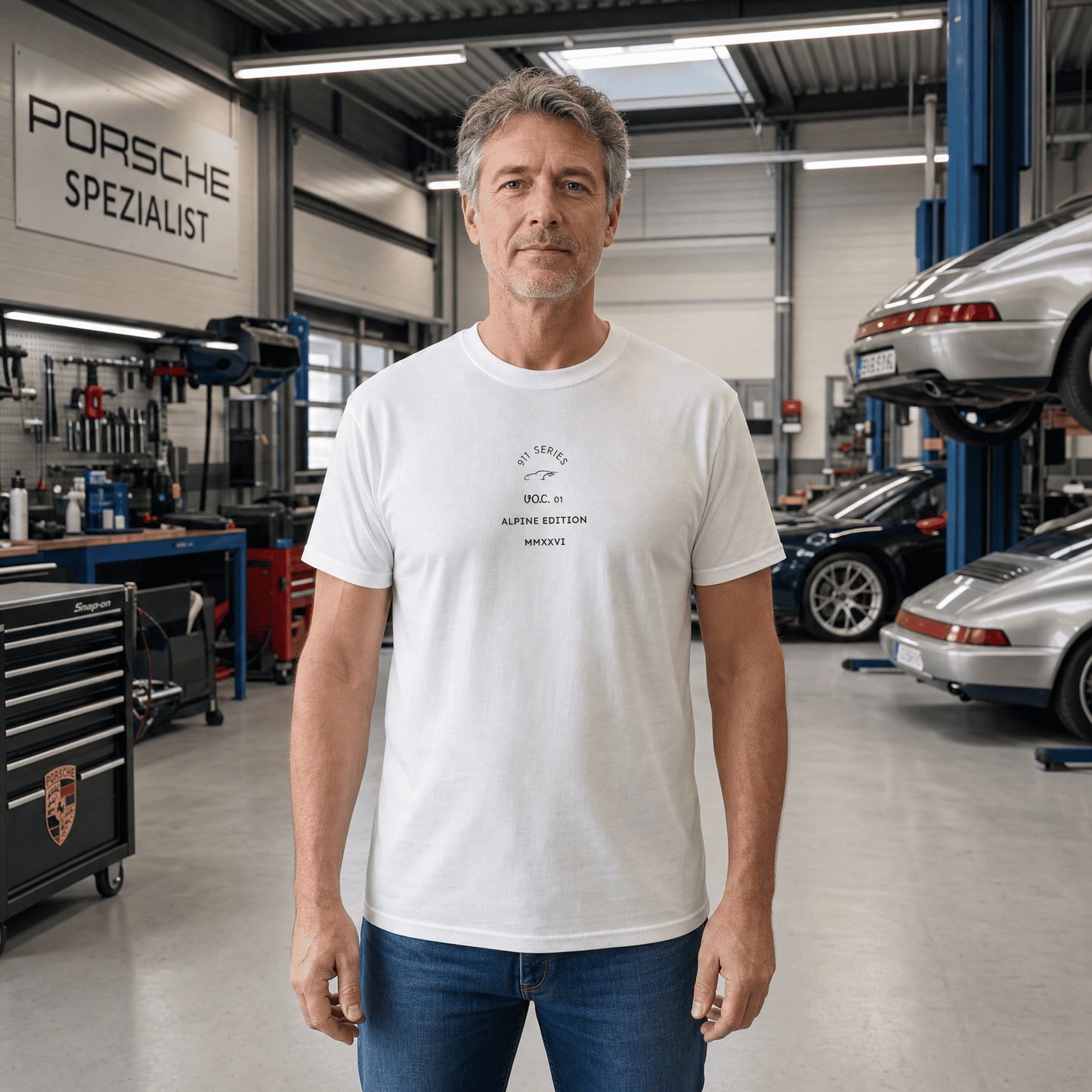Camiseta Porsche 911 "Flat Six Souls" — Alpine Edition | Vol. 01