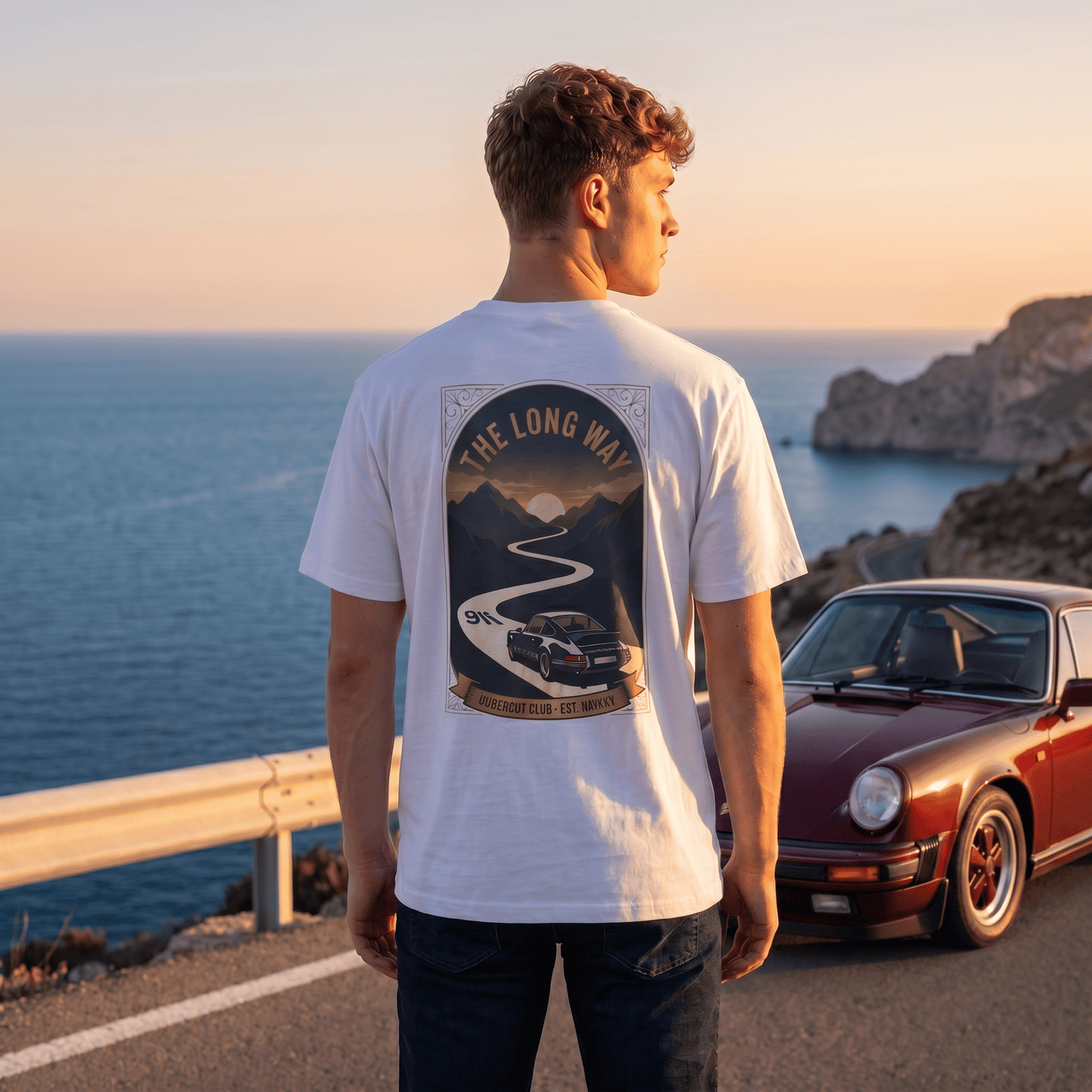 Camiseta Porsche 911 Vintage "The Long Way" — Vol. 00 Manifiesto