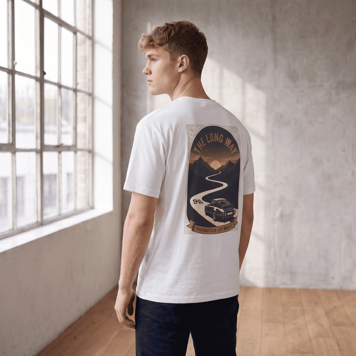 Camiseta Porsche 911 Vintage "The Long Way" — Vol. 00 Manifiesto