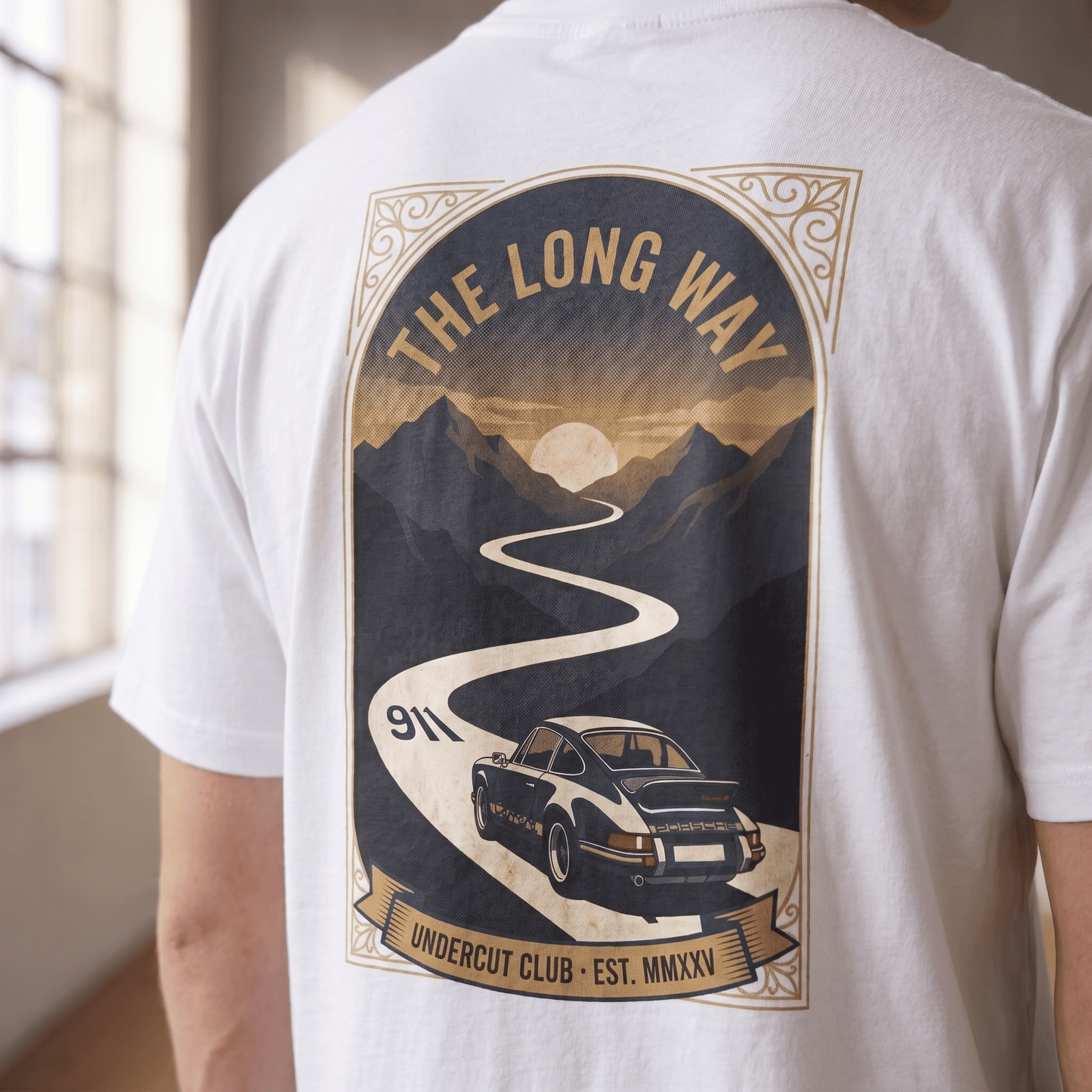 Camiseta Porsche 911 Vintage "The Long Way" — Vol. 00 Manifiesto